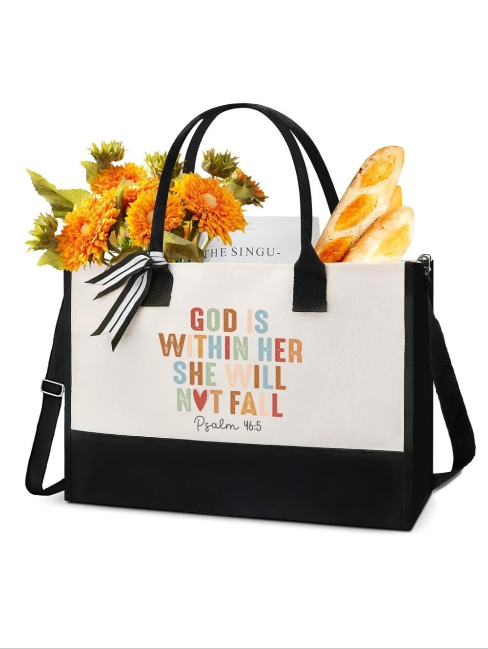 NWOT! VeloKomo Inspirational Canvas Tote Bag